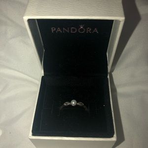 Pandora Leaves Pearl Ring
